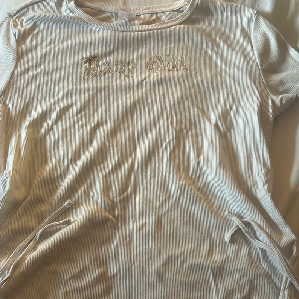 NOBO Short Sleeve Tee - Cream with Gold Accents